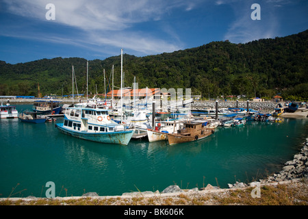 Tioman Island Marina boats malaysia Stock Photo