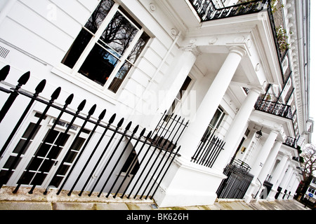 Georgian house fronts. Onslow Square, South Kensington, London, England Stock Photo