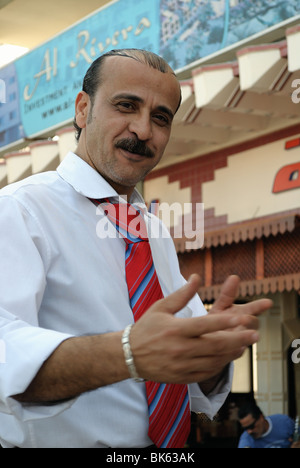 Egyptian waiter at cafe in Hurghada, Egypt Stock Photo