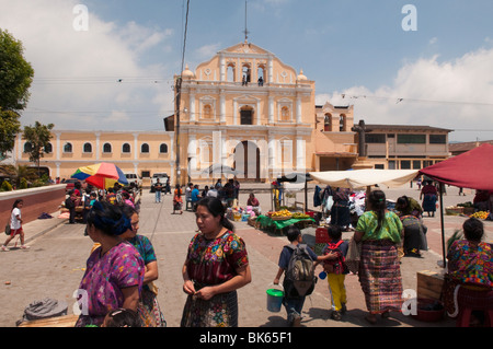 Church, Santa Maria de Jesus, Guatemala, Central America Stock Photo