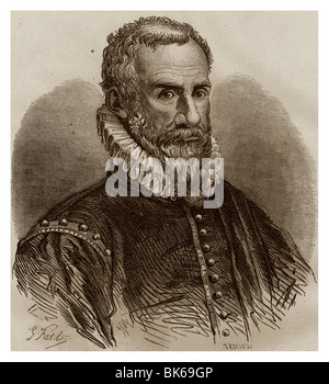 Ambroise Paré (by 1510-1590): French surgeon and anatomist. Stock Photo