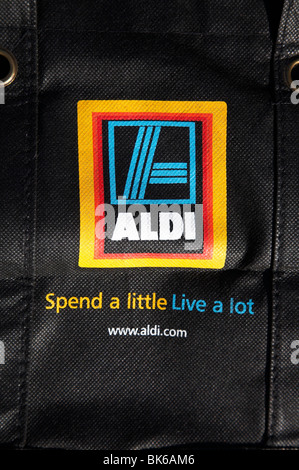 Logo and slogan on Aldi shopping bag Stock Photo - Alamy