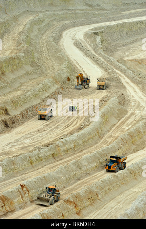 Working Limestone Chalk Quarry Mine Stock Photo