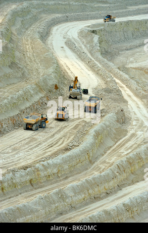 Working Limestone Chalk Quarry Mine Stock Photo