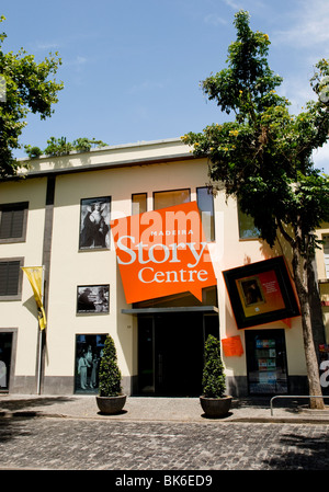 The entrance to the Madeira Story Centre interactive museum in Funchal, Madeira. Stock Photo