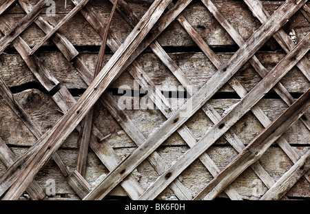 Old wooden wall close-up texture. Stock Photo