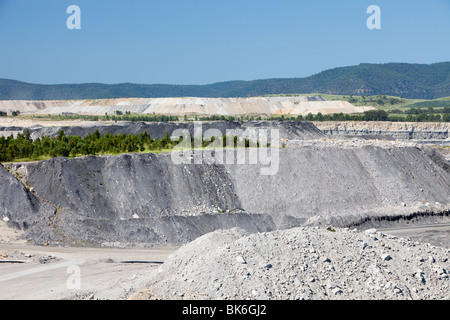 An open cast or drift coal mine in the Hunter Valley, New South Wales. Stock Photo