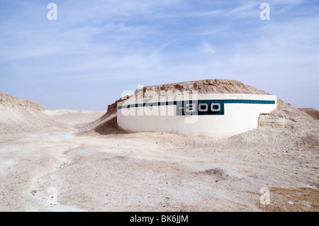 Israel, Dead Sea, The lowest place on earth, a marking of 300 meters (985 feet) bellow sea level Stock Photo