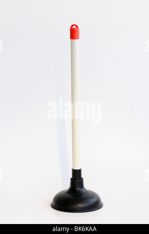 Cut of a plunger (plumber's helper or plumber's friend) on white background Stock Photo