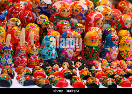 Matryoshka Matrioshkas colorful doll dolls, Babushka Babushkas Russian colorful doll dolls,Russian nested doll dolls Stock Photo