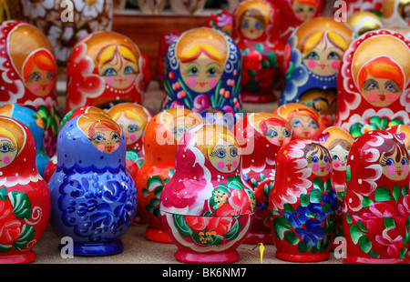 Matryoshka Matrioshkas colorful doll dolls, Babushka Babushkas Russian colorful doll dolls,Russian nested doll dolls Stock Photo