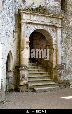 Wardour Castle  steps in courtyard Stock Photo