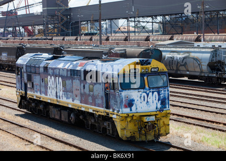 Coal moving machinery at Port Waratah in Newcastle which is the worlds largest coal port, Australia. Stock Photo