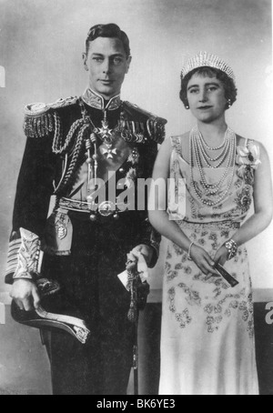KING GEORGE VI and QUEEN ELIZABETH BOWES-LYON Stock Photo
