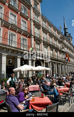 Plaza Mayor Madrid Spain Spanish Square Stock Photo