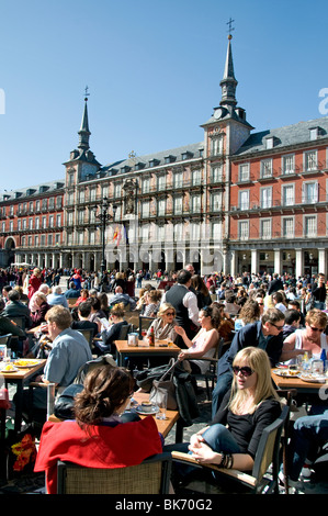 Plaza Mayor Madrid Spain Spanish Square Stock Photo