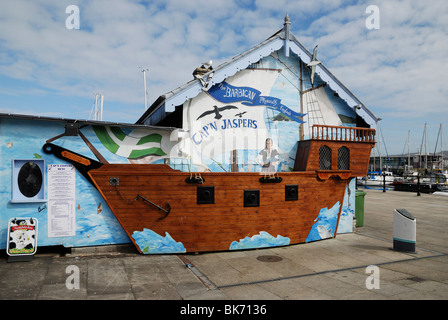 Cap'n Jaspers cafe, Barbican, Plymouth, Devon, UK Stock Photo - Alamy