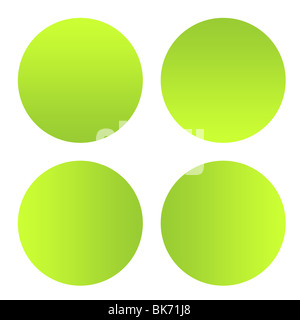 Set of four green gradient eco buttons, isolated on white background with copy space. Stock Photo