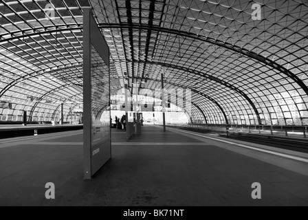 Platform of Berlin's central station. Berlin, Germany Stock Photo