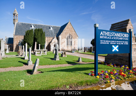 Athelstaneford Kirk, site of the Scottish Flag Heritage Centre Stock Photo