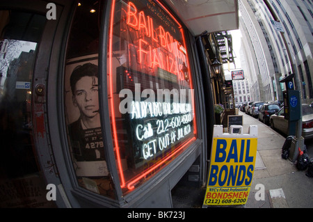 Bail bondsman's office in Chinatown in New York Stock Photo