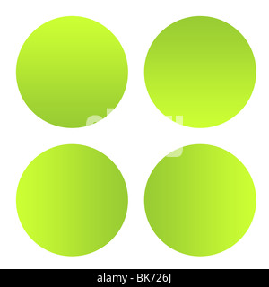 Set of four green gradient eco buttons, isolated on white background with copy space. Stock Photo