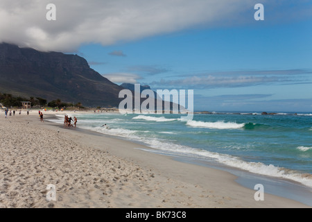 The beach of Camps Bay near Cape Town, South Africa Stock Photo
