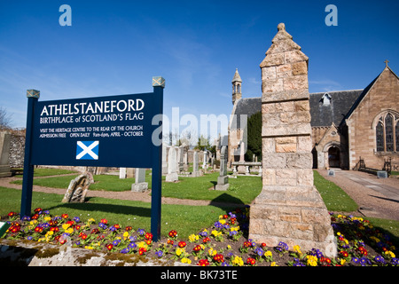 Athelstaneford Kirk, site of the Scottish Flag Heritage Centre Stock Photo