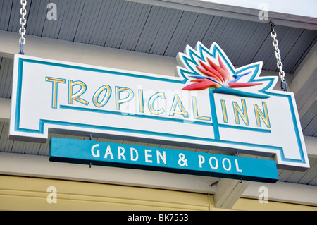 Tropical Inn sign, Key West, Florida, USA Stock Photo