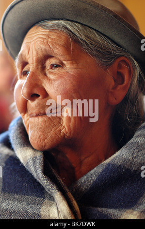 Indigenous woman in Potosi, Bolivia Stock Photo