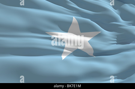 Fluttering flag of Somalia on the wind Stock Photo