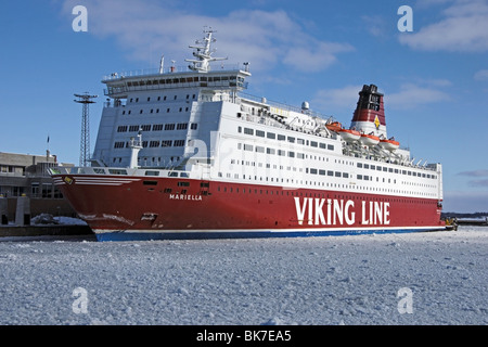 Front view view of Viking Line car ferry M/S Viking XPRS berthed in ...
