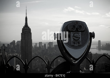 Binoculars and empire state building