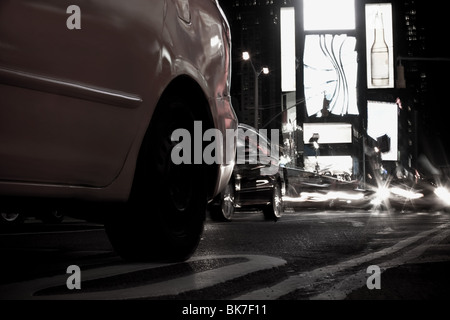 Cars in times square new york Stock Photo