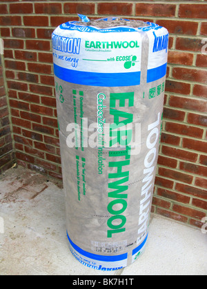 Earthwool Carbon zero loft & cavity insulation used to save energy & help the environment Stock Photo