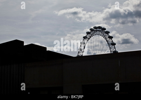 Abstract of the London Eye with clouds Stock Photo