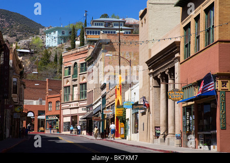 Stores on Main Street, Bisbee Historic District, Cochise County, Arizona, United States of America, North America Stock Photo