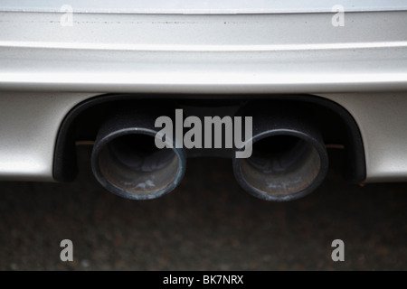 Porsche 997 GT3 RS exhaust Stock Photo