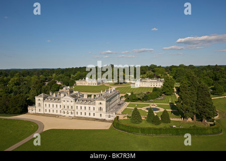 Oblique arial photograph of Woburn Abbey Stock Photo