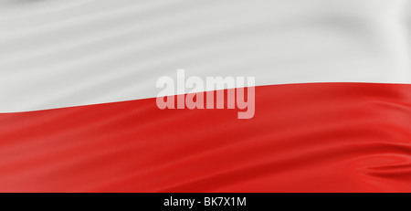 3D Polish flag Stock Photo
