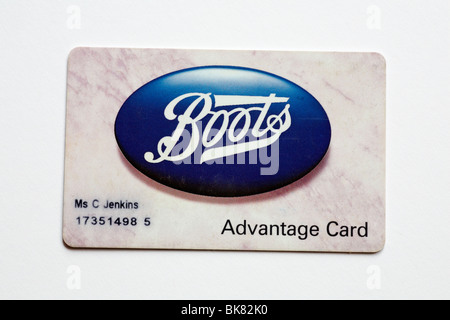 Boots Advantage card, Boots card, Boots loyalty card isolated on white background Stock Photo
