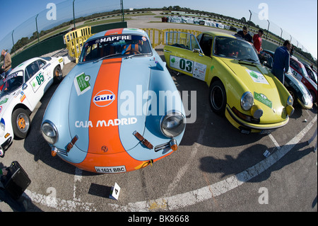 1963 Porsche 356 Roadster sports car in gulf racing colours. Stock Photo
