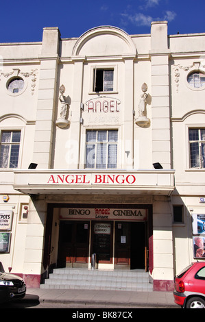 Art Deco facade, Angel Bingo & Cinema, Market Square, Devizes, Wiltshire, England, United Kingdom Stock Photo