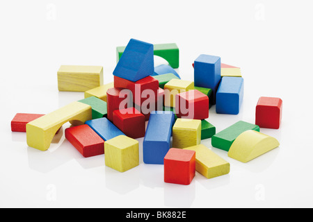 Various colorful building bricks