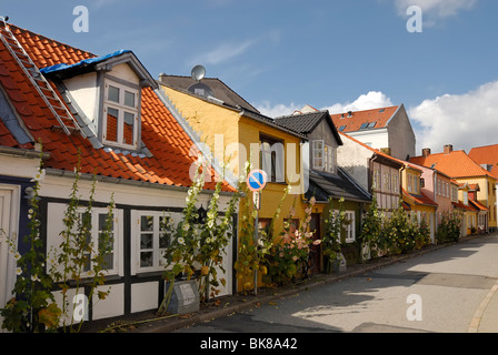 Street in the historic town of Aalborg, Ålborg, Nordjylland region, Denmark, Scandinavia, Europe Stock Photo