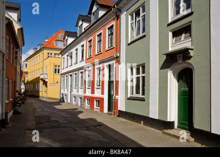 Street in the historic town of Aalborg, Ålborg, Nordjylland region, Denmark, Scandinavia, Europe Stock Photo