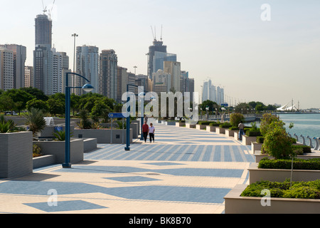 The Abu Dhabi corniche. Stock Photo