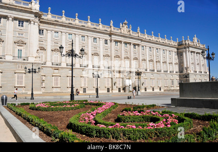 Facade of the Palacio Real, Royal Palace, Madrid, Spain, Iberian Peninsula, Europe Stock Photo