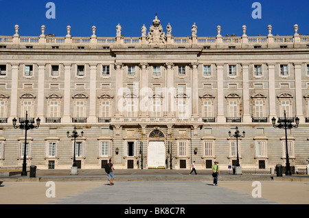 Facade of the Palacio Real, Royal Palace, Madrid, Spain, Iberian Peninsula, Europe Stock Photo