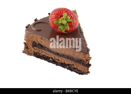 Piece of chocolate cake Stock Photo